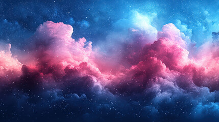 Celestial display of colorful clouds at night digital artwork cosmic environment abstract viewpoint