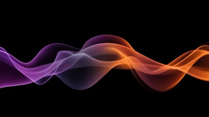 Abstract Orange Purple Wave Background Design