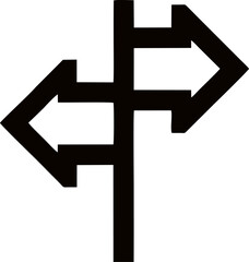 Obraz premium Arrow sign with conflicting directions