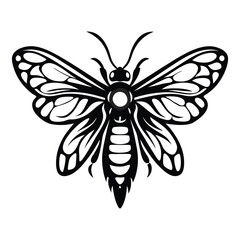 Monarch Butterfly Detailed Design, Intricate Wings, Classic Silhouette, Insect Icon