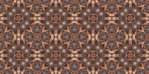 Seamless abstract pattern banner. Art texture. Symmetrical kaleidoscope