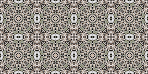 Seamless abstract pattern banner. Art texture. Symmetrical kaleidoscope