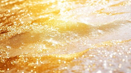 Obraz premium Golden glitter waves