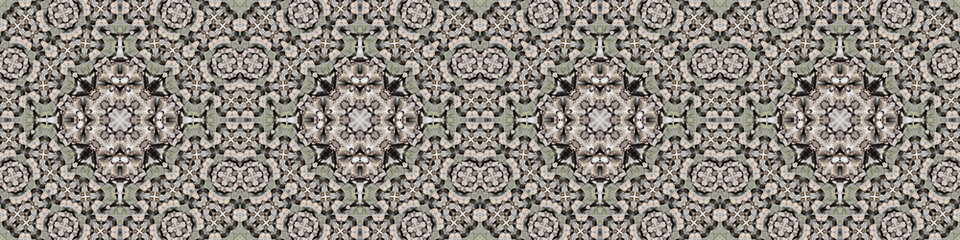 Seamless abstract ribbon pattern. Art ribbon. Symmetrical texture pattern