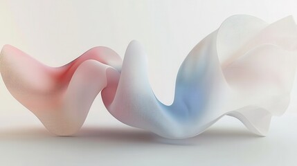 abstract minimalist shapes, soft pastel tones, white background, simple and elegant design 