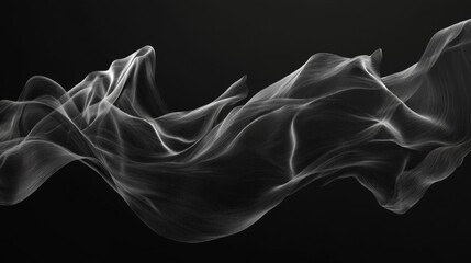 Fototapeta premium Abstract Dark Wave of White Points Flowing