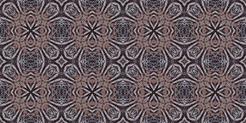 Seamless abstract pattern banner. Art texture. Symmetrical kaleidoscope