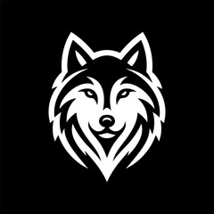 Bold Wolf Head Logo Darkness