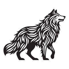 Professional wolf silhouette created for scalable branding and modern digital projects – wolf silhouette – wolf vector – wolf illustration – silhouette of wolf

