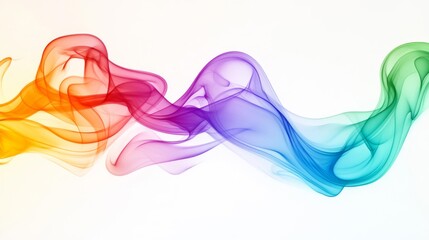 Abstract Colorful Flowing Smoke Design