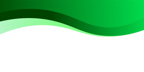 Abstract business banner background with green modern curve. Vector illustration