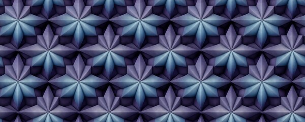 Fototapeta premium Surreal Pattern: Stars Morphing into Geometric Fractals