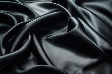 Obraz premium Draped black fabric, elegant folds