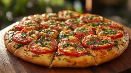 Sliced Pizza with Toppings