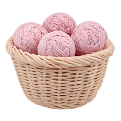 Fototapeta premium Pink ice cream balls in a basket