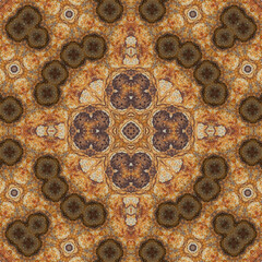 Seamless abstract pattern. Symmetrical texture. Square pattern art
