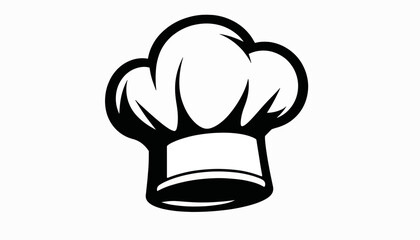 Vintage chef hat illustration in black and white, culinary symbolism