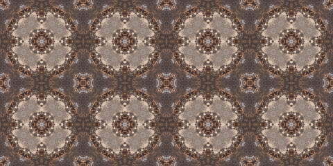 Seamless abstract pattern banner. Art texture. Symmetrical kaleidoscope