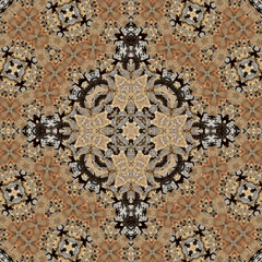 Seamless abstract pattern. Symmetrical texture. Square pattern art