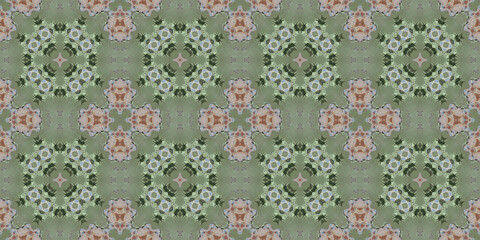 Seamless abstract pattern banner. Art texture. Symmetrical kaleidoscope