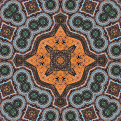 Seamless abstract pattern. Symmetrical texture. Square pattern art