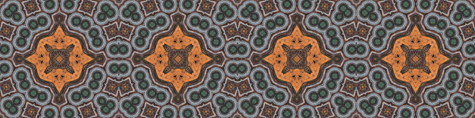 Seamless abstract ribbon pattern. Art ribbon. Symmetrical texture pattern