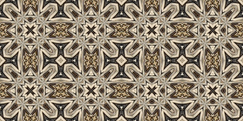 Seamless abstract pattern banner. Art texture. Symmetrical kaleidoscope