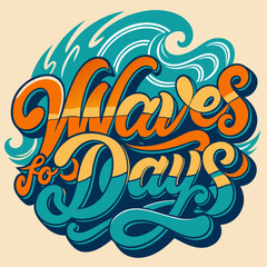 vector illustration of the sea T-shirt design 