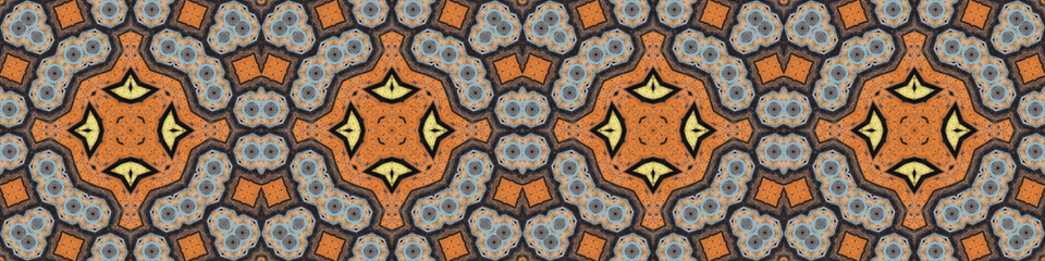 Seamless abstract ribbon pattern. Art ribbon. Symmetrical texture pattern