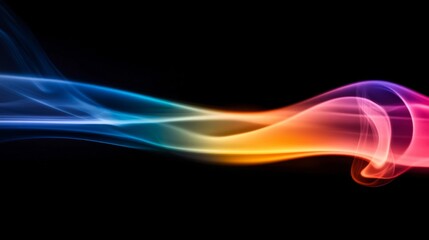 Abstract Colorful Smoke Design with Blue Orange Pink