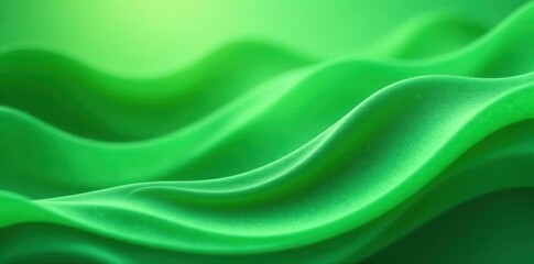 Obraz premium Abstract swirling green waves, vibrant and smooth texture, teal, minimal, wave