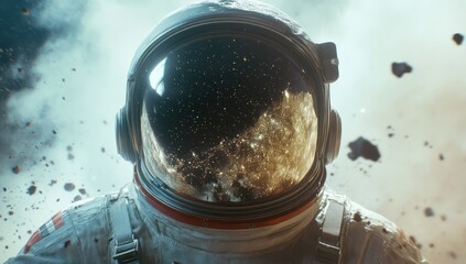 Astronaut's Journey: A Cosmic Reflection