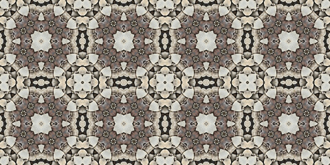 Seamless abstract pattern banner. Art texture. Symmetrical kaleidoscope