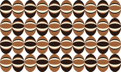 brown and black circle and oval as eyes on white background repeat seamless pattern, replete image design for fabric printing or wallpaper or backdrop, dot patter