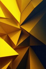 Obraz premium Bright yellow triangles, dynamic abstract background, sharp angles , sunbeam, lines