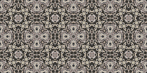 Seamless abstract pattern banner. Art texture. Symmetrical kaleidoscope