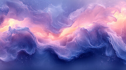 Abstract ethereal cloud-like texture with soft pastel colors.