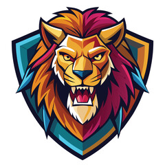 Obraz premium Fierce Lion Mascot Logo