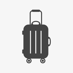 Luggage black icon. Vector illustration