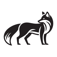 High-resolution fox silhouette ideal for professional logo development – fox silhouette – fox vector – fox illustration – silhouette of fox

