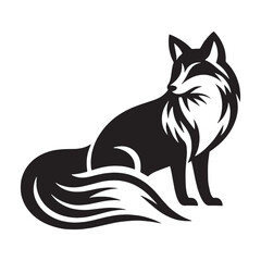 Premium fox silhouette designed for modern branding visuals – fox silhouette – fox vector – fox illustration – silhouette of fox

