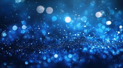 Obraz premium Discover Blue glitter sparkles for abstract wallpaper with festive feeling
