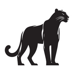  Clean-cut jaguar silhouette ideal for contemporary graphic needs – jaguar silhouette – jaguar vector – jaguar illustration – silhouette of jaguar

