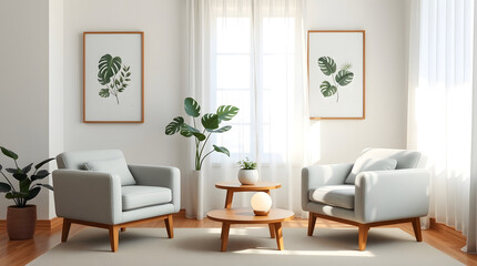 Bright Minimalist Modern Therapy Office Design Calm & Serene Space