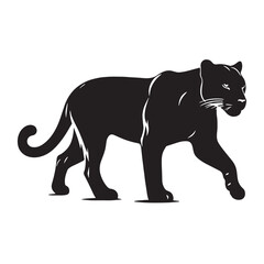  Elegant jaguar silhouette crafted for versatile branding projects – jaguar silhouette – jaguar vector – jaguar illustration – silhouette of jaguar

