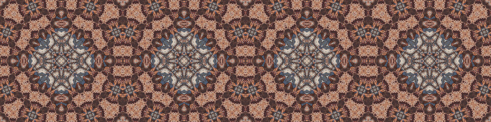 Seamless abstract ribbon pattern. Art ribbon. Symmetrical texture pattern