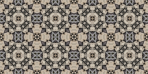 Seamless abstract pattern banner. Art texture. Symmetrical kaleidoscope