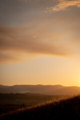 Easter sunset with smoke