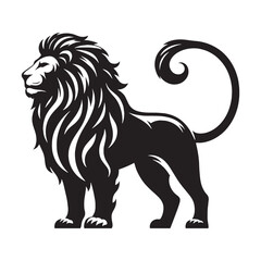 Distinctive lion silhouette for exclusive graphic design projects – lion silhouette – lion vector – lion illustration – silhouette of lion


