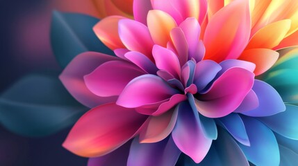 Vibrant Multicolored Flower Close Up